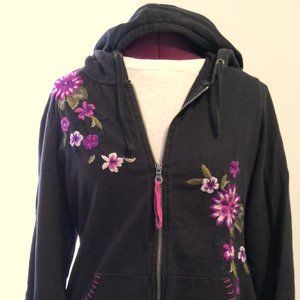 INC Embroidered Full Zip Hoodie | Size M